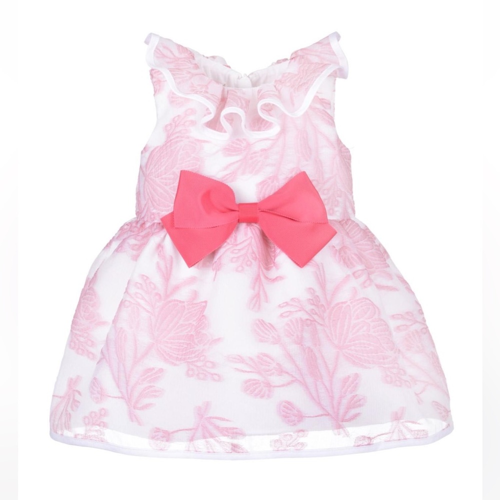 Baby dress toile pink lace dress